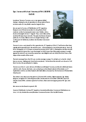 A preview of a PDF biography for Twomey, Terence Michael